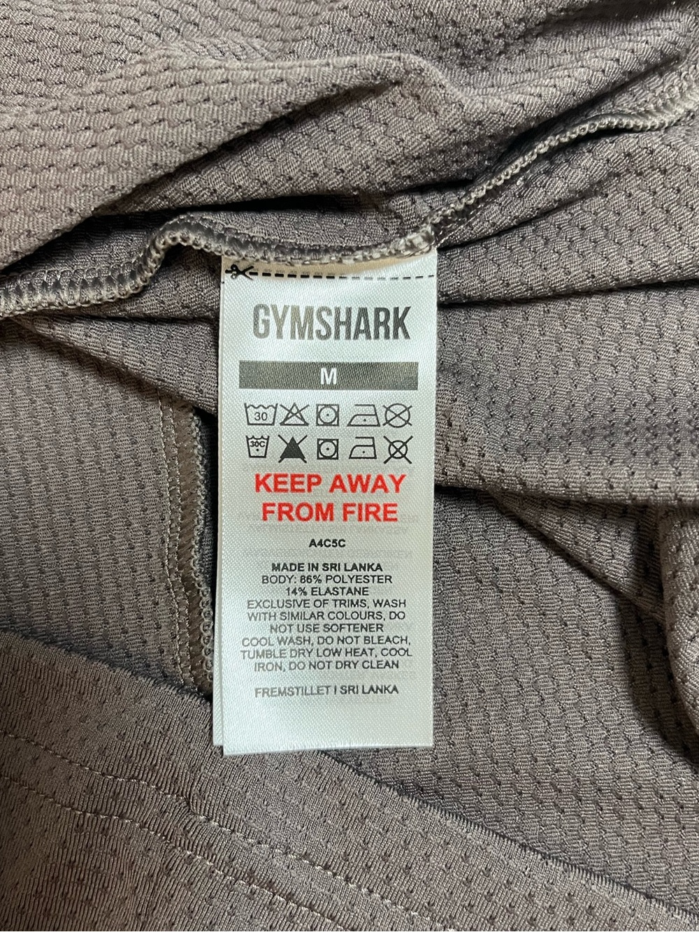 Gymshark Built For More T-shirt Men’s Size M Performance Athletic Tee Brown - Picture 4 of 6
